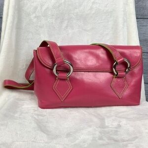 Franco Sarto Pink Purse w/ Green Accents